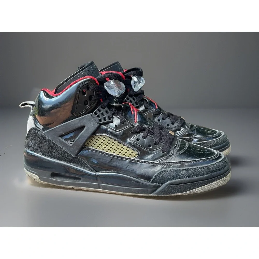 Nike Air Jordan Spizike Patent Leather Mens Size 11 Black Red 315371-001 Sneaker